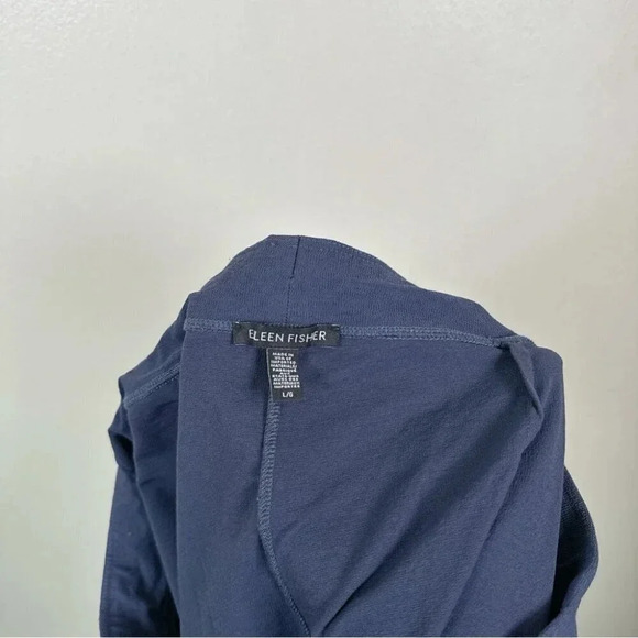 Eileen Fisher  Womens Size Large Blue Crepe Pull On Ankle Pant - Picture 8 of 13